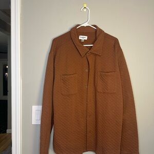 Goodfellow & Co Men's Brown Quilted Shirt Jacket